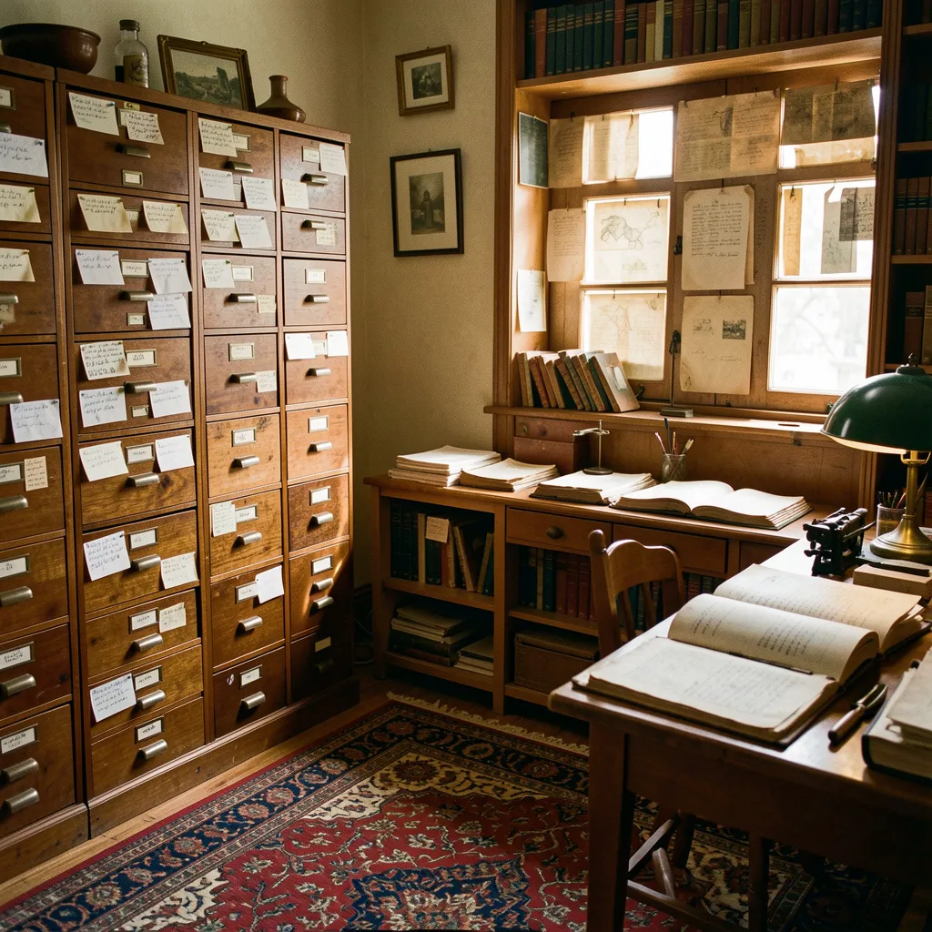 Elegant library interior with curated book collection